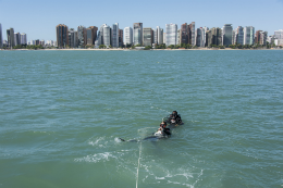 Imagem: A biodiversidade marinha e as mudanças climáticas estão no foco do evento (Foto: Viktor Braga/UFC)