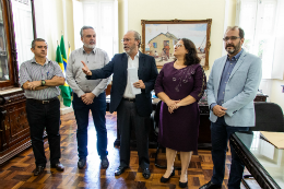 Foto da posse dos novos titulares da Ouvidoria-Geral e das Secretarias de Governança e de Acessibilidade