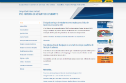 Imagem: Novo layout do site da PRAE