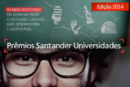 Imagem: Publicidade Prêmio Santander 2014