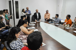 Imagem: Solenidade de posse foi realizada na sala de reuniões da Vice-Reitoria (Foto: Ribamar Neto)