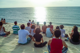 Imagem: Vinte e sete alunos da UFC participaram do projeto em Jericoacoara (Foto: Divulgação)