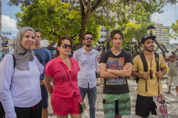 Imagem:  Estudantes de diferentes países que cursam o Semestre I do Curso de Português para Estrangeiros (Foto: Divulgação)