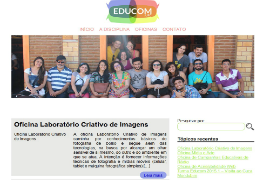 Imagem: Página inicial do blog sobre Educomunicação