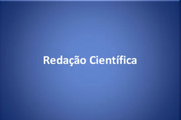 Imagem: Banner contendo o texto Redação Científica