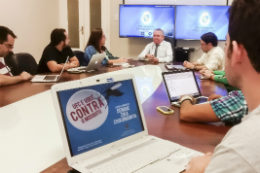 Imagem: Reitor comanda reunião com GT que combate o Aedes aegypti na UFC (Foto: CCSMI/UFC)