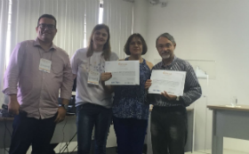 Imagem:  Professores e alunos da UFC, vinculados ao Grupo de Pesquisa e Produção de Ambientes Interativos e Objetos de Aprendizagem (Proativa), foram premiados em Congresso (Foto: Divulgação)