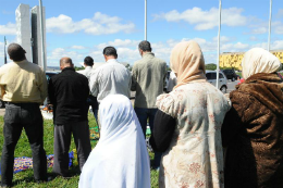 Imagem: Refugiados palestinos protestam em frente ao Itamaraty (Foto: Antônio Cruz / ABr)