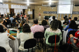 Imagem: Prof. Henry Campos fala para alunos do Programa FAIMER-Brasil