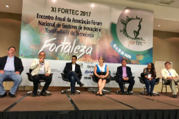 Imagem: Professores e cientistas debatem no XI Encontro Anual da Associação Fórum Nacional de Gestores de Inovação e Transferência de Tecnologia (Fortec)