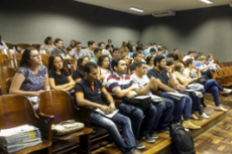 Imagem: Evento ocorreu na Faculdade de Direito (Foto: Myke Guilherme/UFC)