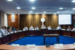 A primeira reunião do Comitê de Governança da UFC ocorreu na sede do Conselho Universitário na Reitoria (Foto: Ribamar Neto/UFC)