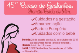 Imagem: Estão abertas inscrições para a 15ª edição do Curso de Gestantes: Mamãe Cuida de Mim (Imagem: Divulgação)