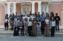 Imagem: O grupo de participantes do curso colaborativo de saúde pública visitou o MAUC e também a Reitoria da UFC (Foto: Viktor Braga)