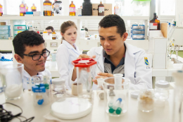 Imagem: Pesquisadores em laboratório