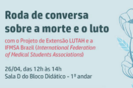 Imagem: Arte de divulgação da roda de conversa com informações sobre o evento