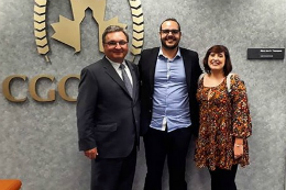 Professor Zambelli e integrantes da Canadian Grain Comission