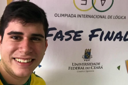 Imagem: Pedro Olímpio Nogueira de Oliveira Pinheiro, do Curso de Ciência da Computação, ficou em segundo lugar entre 100 participantes nacionais e internacionais