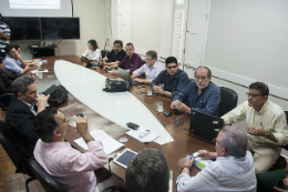 Imagem: Inovação foi tratada em reunião na quinta-feira, na Reitoria da UFC (Foto: Ribamar Neto/UFC)