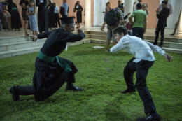 Imagem: Formado em Filosofia e Biologia, Olímpio Ferreira, praticante de capoeira, sempre quis estudar educação física, sonho concluído na noite de ontem (Foto: Jr. Panela/UFC)