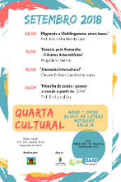 Imagem: Cartaz com a programação das palestras