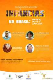 Imagem: Cartaz de divulgação com tema do evento e fotos dos convidados