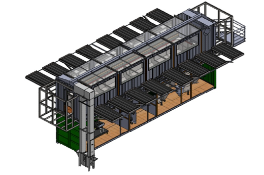 Imagem: Imagem em 3D da usina-modelo