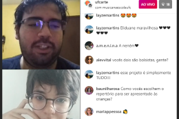 Print da tela de transmissão do Instagram