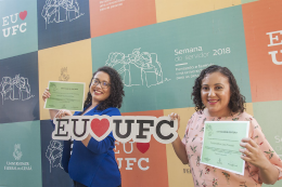 Imagem: As homenagens a servidores ocorrerão em solenidade restrita, no Gabinete do Reitor, com transmissão ao vivo pelo Youtube (Foto: Viktor Braga/UFC)