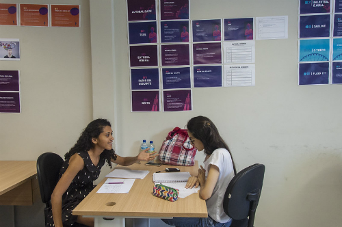 Imagem: Sala do INOVE, Núcleo de Inovação e Empreendedorismo do Campus de Quixadá (Foto: Viktor Braga/UFC)