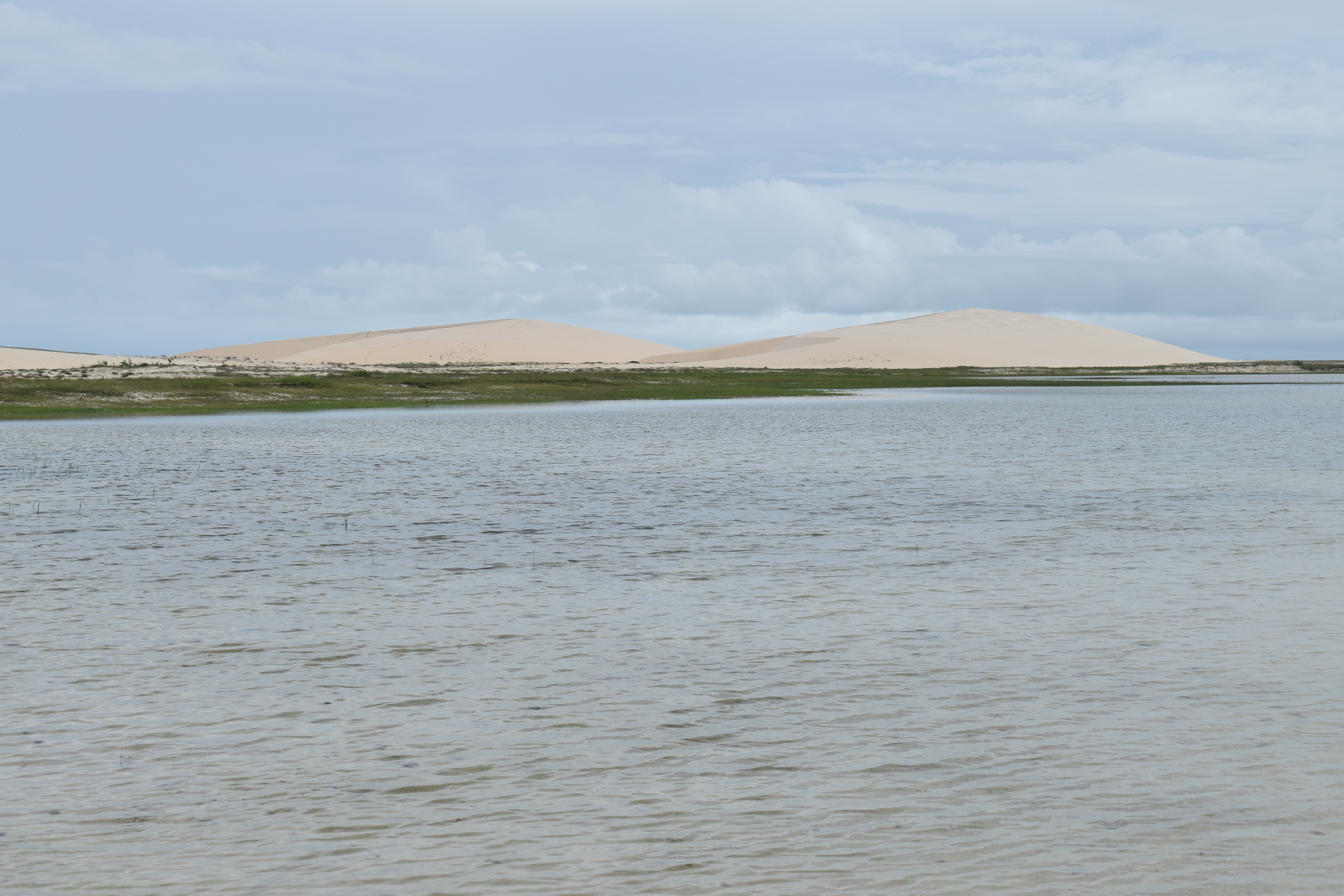 Lagoa do Amâncio, um dos principais atrativos naturais do Parque Nacional de Jericoacoara (Foto: Raimundo Conceição/SGB) A Lagoa do Amâncio está localizada na área do Parque Nacional de Jericoacoara (CE) e se destaca pela paisagem formada pela interação entre dunas móveis, vegetação e águas cristalinas. O cenário é resultado da acumulação de água das chuvas entre as dunas, criando um ambiente que muda de forma e tonalidade conforme as estações.