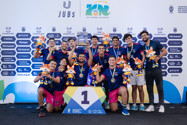 Basquete masculino da UFC levou medalha de ouro (Foto: Guilherme Taboada) Equipe de Basquete da UFC