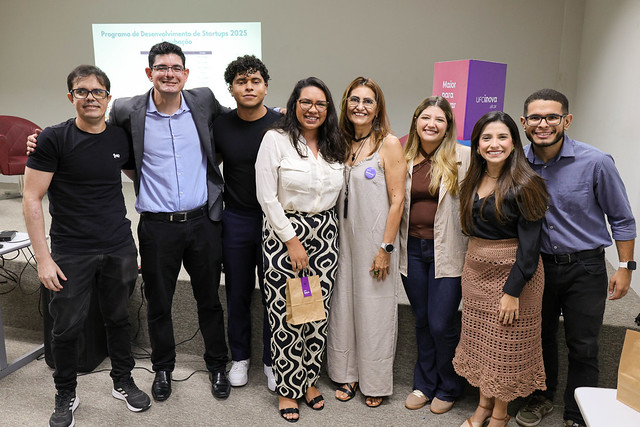 Equipe do projeto SynRELLP Labs — Soluções em Bioinformática Estrutural e Modelagem Preditiva (Foto: Viktor Braga/UFC Informa) ft 251021 onboarding4