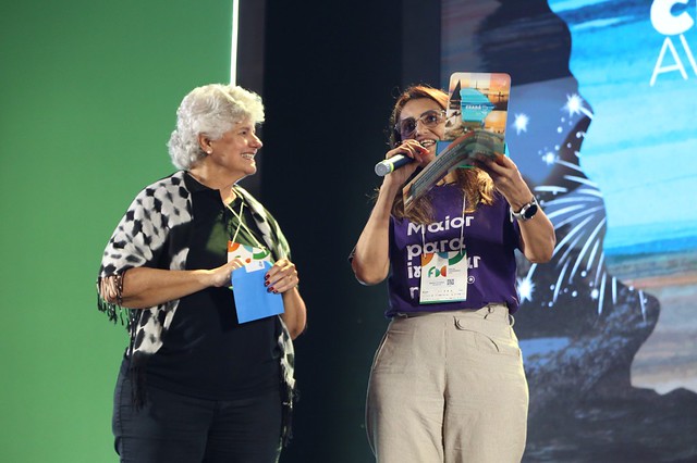 A professora Conceição Oliveira (à direita) é coordenadora de Empreendedorismo da Pró-Reitoria de Inovação e Relações Interinstitucionais da UFC (Foto: Chico Gomes) Imagem: A professora Conceição Oliveira (à direita) é coordenadora de Empreendedorismo da Pró-Reitoria de Inovação e Relações Interinstitucionais da UFC (Foto: Chico Gomes)