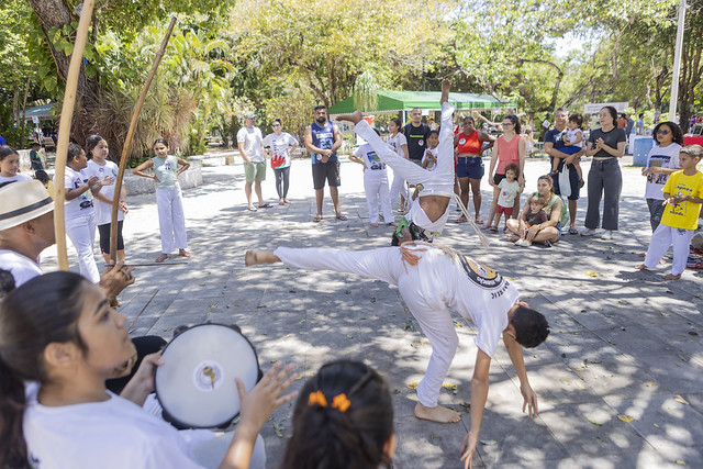 Roda de capoeira é uma das atrações da programação matutina, na Casa de José de Alencar (Foto: divulgação) Imagem: Roda de capoeira é uma das atrações da programação matutina, na Casa de José de Alencar (Foto: divulgação)