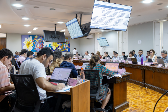 Na mesma sessão do Consuni, também foi aprovada, por unanimidade, a proposta de denominação da Praça Cultural São Pedro (Foto: Guilherme Silva/Secom-UFC) Imagem: Sessão Consuni UFC