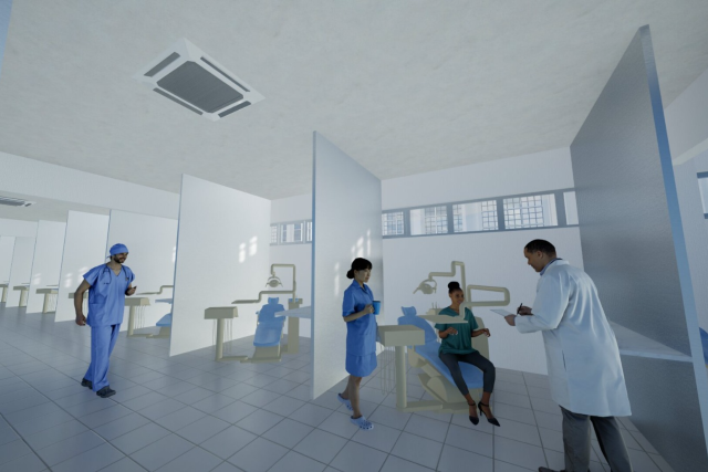 Imagem: projeto do novo bloco didático da UFC em Crateús, mostrando laboratórios de Odontologia