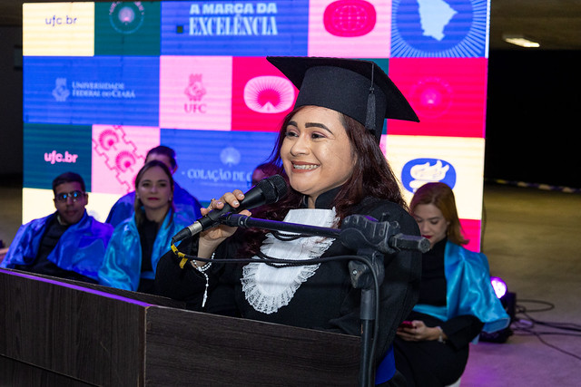 Imagem: a oradora discente